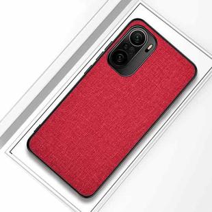 For Xiaomi Redmi K40 / K40 Pro / K40 Pro+ Shockproof Cloth Texture PC + TPU Protective Case(Red)