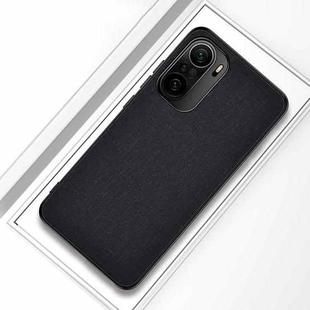 For Xiaomi Redmi K40 / K40 Pro / K40 Pro+ Shockproof Cloth Texture PC + TPU Protective Case(Black)
