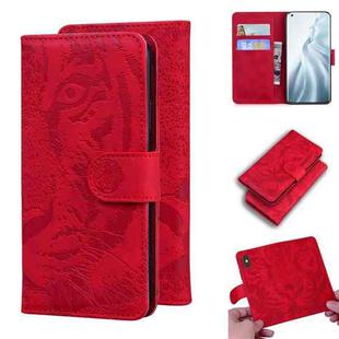 For Xiaomi Mi 11 Tiger Embossing Pattern Horizontal Flip Leather Case with Holder & Card Slots & Wallet(Red)