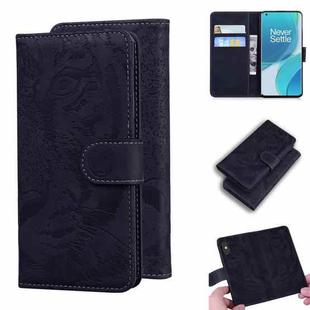 For OnePlus 9 Pro Tiger Embossing Pattern Horizontal Flip Leather Case with Holder & Card Slots & Wallet(Black)