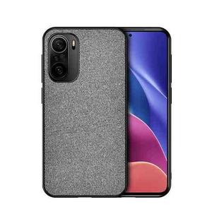 For Xiaomi Redmi K40 / K40 Pro / K40 Pro+ Shockproof Cloth Texture PC+ TPU Protective Case(Grey)