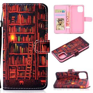 For iPhone 11 Pro Max Colored Drawing Stitching Horizontal Flip Leather Case with Holder & Card Slots & Wallet(Bookshelf)