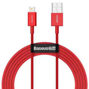 Baseus Superior Series CALYS-A09 2.4A USB to 8 Pin Interface Fast Charging Data Cable, Cable Length:1m(Red)