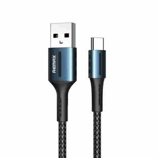 Remax RC-003a 2.4A Type-C / USB-C Barrett Series Charging Data Cable, Length: 1m(Black)