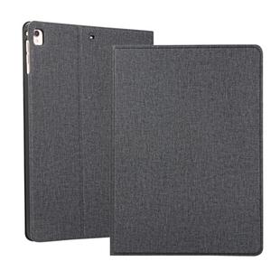 For iPad 10.2 2021 / 2020 / 2019 Voltage Craft Cloth TPU Protective Case with Holder(Black)