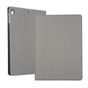 For iPad 10.2 2021 / 2020 / 2019 Voltage Craft Cloth TPU Protective Case with Holder(Grey)