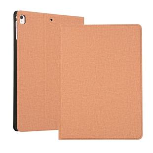 For iPad 10.2 2021 / 2020 / 2019 Voltage Craft Cloth TPU Protective Case with Holder(Gold)