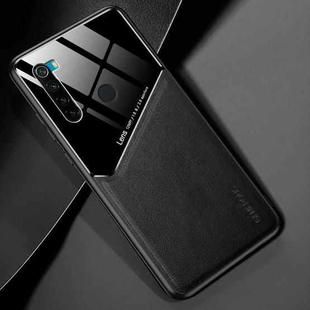 For Xiaomi Redmi Note 8T All-inclusive Leather + Organic Glass Protective Case with Metal Iron Sheet(Black)