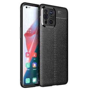 For OPPO Find X3 Litchi Texture TPU Shockproof Case(Black)
