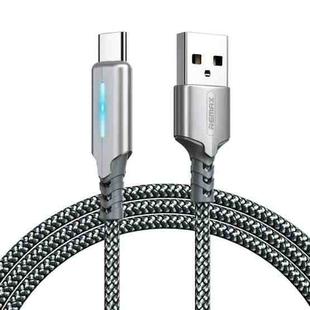 Remax RC-123a 2.4A Type-C / USB-C Intelligent Streamer Power Off Charging Data Cable, Length: 1m(Silver)