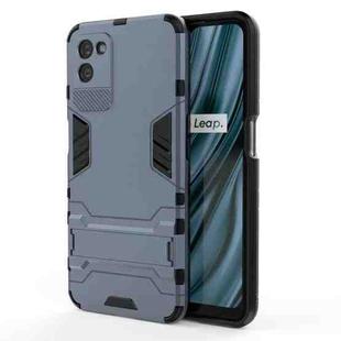For OPPO Realme V11 5G Shockproof Protective Case with Holder(Navy Blue)