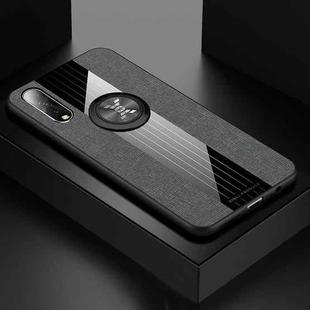 For Vivo IQOO Neo XINLI Stitching Cloth Texture Shockproof TPU Protective Case with Ring Holder(Gray)