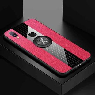 For Vivo V11i / Z3i XINLI Stitching Cloth Texture Shockproof TPU Protective Case with Ring Holder(Red)