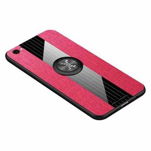 For Vivo X9 XINLI Stitching Cloth Texture Shockproof TPU Protective Case with Ring Holder(Red)