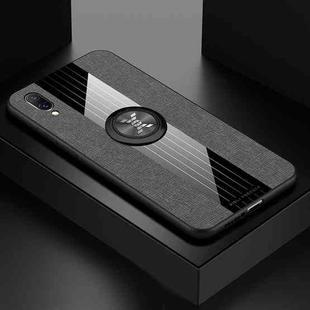 For Vivo X23 XINLI Stitching Cloth Texture Shockproof TPU Protective Case with Ring Holder(Gray)