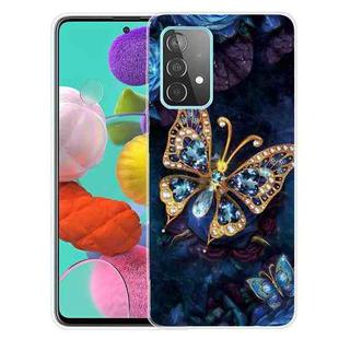 For Samsung Galaxy A32 4G Shockproof Painted Transparent TPU Protective Case(Jewel Butterfly)