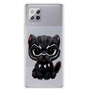 For Samsung Galaxy A32 4G Shockproof Painted Transparent TPU Protective Case(Panther)