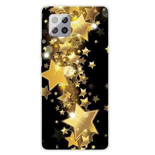 For Samsung Galaxy F62 / M62 Shockproof Painted Transparent TPU Protective Case(Gold Star)