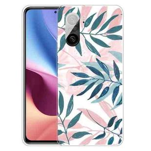 For Xiaomi Redmi K40 / K40 Pro Shockproof Painted Transparent TPU Protective Case(INS Green Grass)