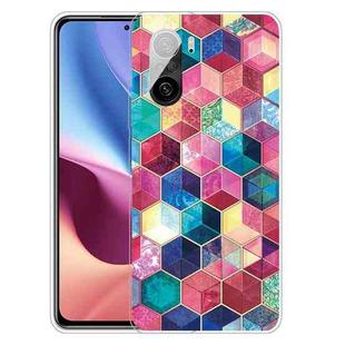 For Xiaomi Redmi K40 / K40 Pro Shockproof Painted Transparent TPU Protective Case(Plant Six Sides)