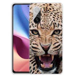 For Xiaomi Redmi K40 / K40 Pro Shockproof Painted Transparent TPU Protective Case(Jaguar)