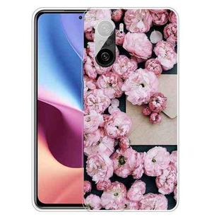 For Xiaomi Redmi K40 Pro Max Shockproof Painted Transparent TPU Protective Case(Envelope Rose)