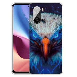 For Xiaomi Redmi K40 Pro Max Shockproof Painted Transparent TPU Protective Case(Blu-ray Carving)