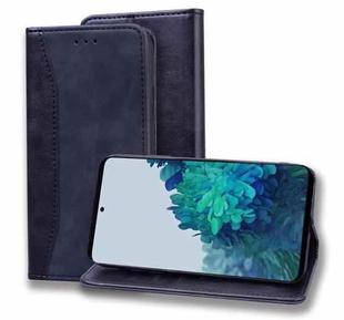 For Samsung Galaxy S21 5G Business Stitching Horizontal Flip Leather Case with Double Folding & Bracket & Card Slots & Photo Frame & Wallet(Black)