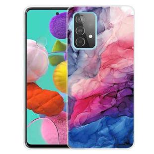 For Samsung Galaxy A32 4G Frosted Fashion Marble Shockproof  TPU Protective Case(Abstract Red)