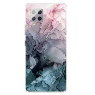 For Samsung Galaxy F62 / M62 Frosted Fashion Marble Shockproof  TPU Protective Case(Abstract Light Pink)
