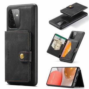 For Samsung Galaxy A72 5G / 4G JEEHOOD Retro Magnetic Detachable Protective Case with Wallet & Card Slot & Holder(Black)