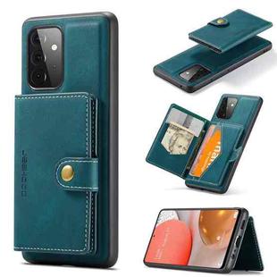 For Samsung Galaxy A72 5G / 4G JEEHOOD Retro Magnetic Detachable Protective Case with Wallet & Card Slot & Holder(Blue)