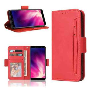 For Rakuten Hand Skin Feel Calf Pattern Horizontal Flip Leather Case with Holder & Card Slots & Photo Frame(Red)