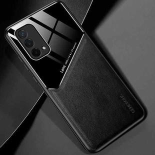 For OPPO A93 All-inclusive Leather + Organic Glass Protective Case with Metal Iron Sheet(Black)