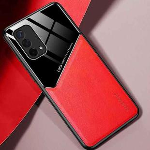 For OPPO A93 All-inclusive Leather + Organic Glass Protective Case with Metal Iron Sheet(Red)