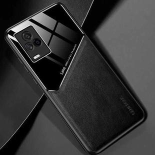 For vivo iQOO 7 All-inclusive Leather + Organic Glass Protective Case with Metal Iron Sheet (Black)