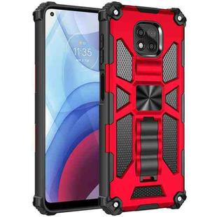 For Motorola Moto G Power (2021) Shockproof TPU + PC Magnetic Protective Case with Holder(Red)
