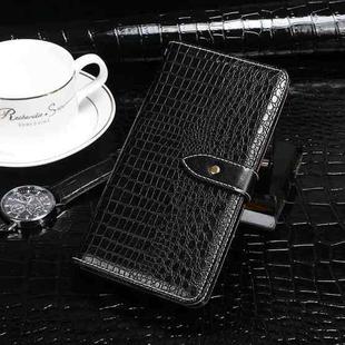 For Motorola Moto E7 Power idewei Crocodile Texture Horizontal Flip Leather Case with Holder & Card Slots & Wallet(Black)