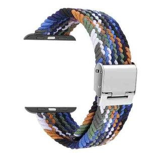 Braided + Stainless Steel Watch Band For Apple Watch Series 9&8&7 41mm / SE 3&SE 2&6&SE&5&4 40mm / 3&2&1 38mm(Multicolor)