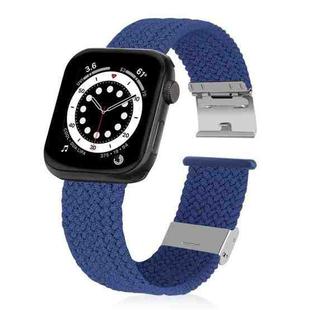Braided + Stainless Steel Watch Band For Apple Watch Series 7 45mm / 6 & SE & 5 & 4 44mm / 3 & 2 & 1 42mm(Cold Sea Blue)