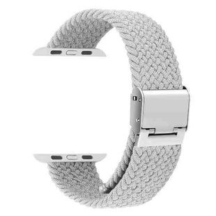 Braided + Stainless Steel Watch Band For Apple Watch Ultra 49mm&Watch Ultra 2 49mm / Series 9&8&7 45mm / SE 3&SE 2&6&SE&5&4 44mm / 3&2&1 42mm(White)