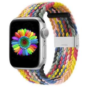 Braided + Stainless Steel Watch Band For Apple Watch Series 7 45mm / 6 & SE & 5 & 4 44mm / 3 & 2 & 1 42mm(Colorful)