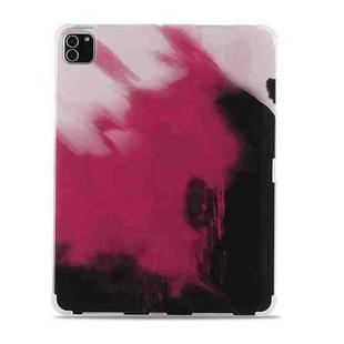 Shockproof IMD + TPU Watercolor Protective Tablet Case For iPad 10.2 / iPad Pro 10.5(Berry Color)
