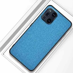 For OPPO Find X3 Shockproof Cloth Protective Case(Blue)