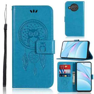 For Xiaomi Mi 10T Lite 5G Wind Chime Owl Embossing Pattern Horizontal Flip Leather Case with Holder & Card Slots & Wallet(Blue)