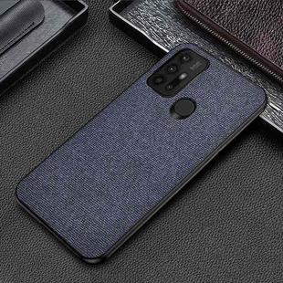 For Motorola Moto G30 Shockproof Splicing PU + Cloth Protective Case(Dark Blue)