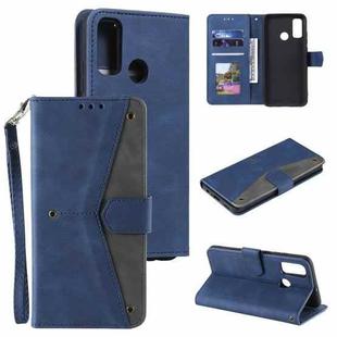 For Motorola Moto G30 / G10 Stitching Calf Texture Horizontal Flip Leather Case with Holder & Card Slots & Wallet(Dark Blue)