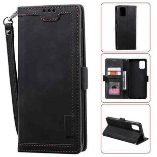 For Samsung Galaxy A52 5G / 4G Retro Splicing Horizontal Flip Leather Case with Card Slots & Holder & Wallet(Black)