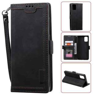 For Samsung Galaxy A72 5G / 4G Retro Splicing Horizontal Flip Leather Case with Card Slots & Holder & Wallet(Black)