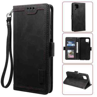 For Samsung Galaxy A12 5G Retro Splicing Horizontal Flip Leather Case with Card Slots & Holder & Wallet(Black)